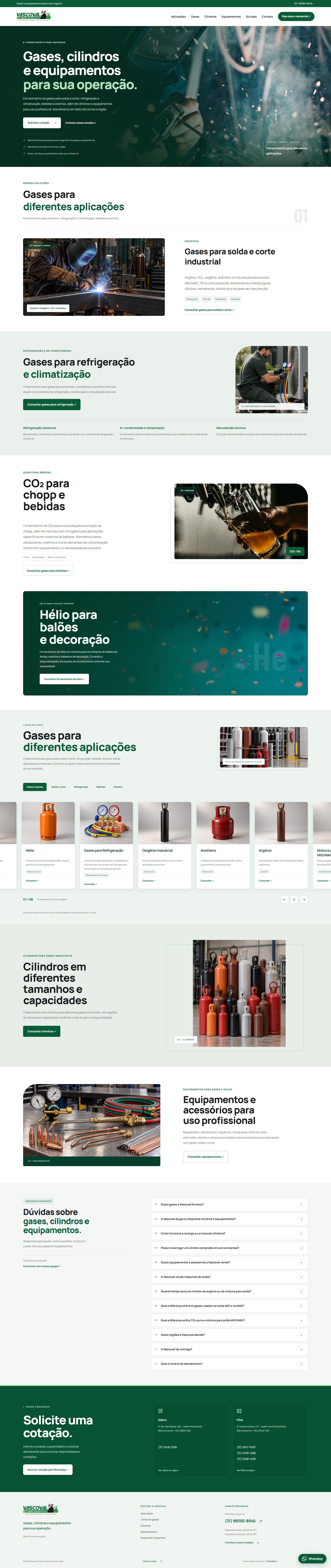 Página completa de Vascoval. Amplie a imagem e role para explorar todo o layout.